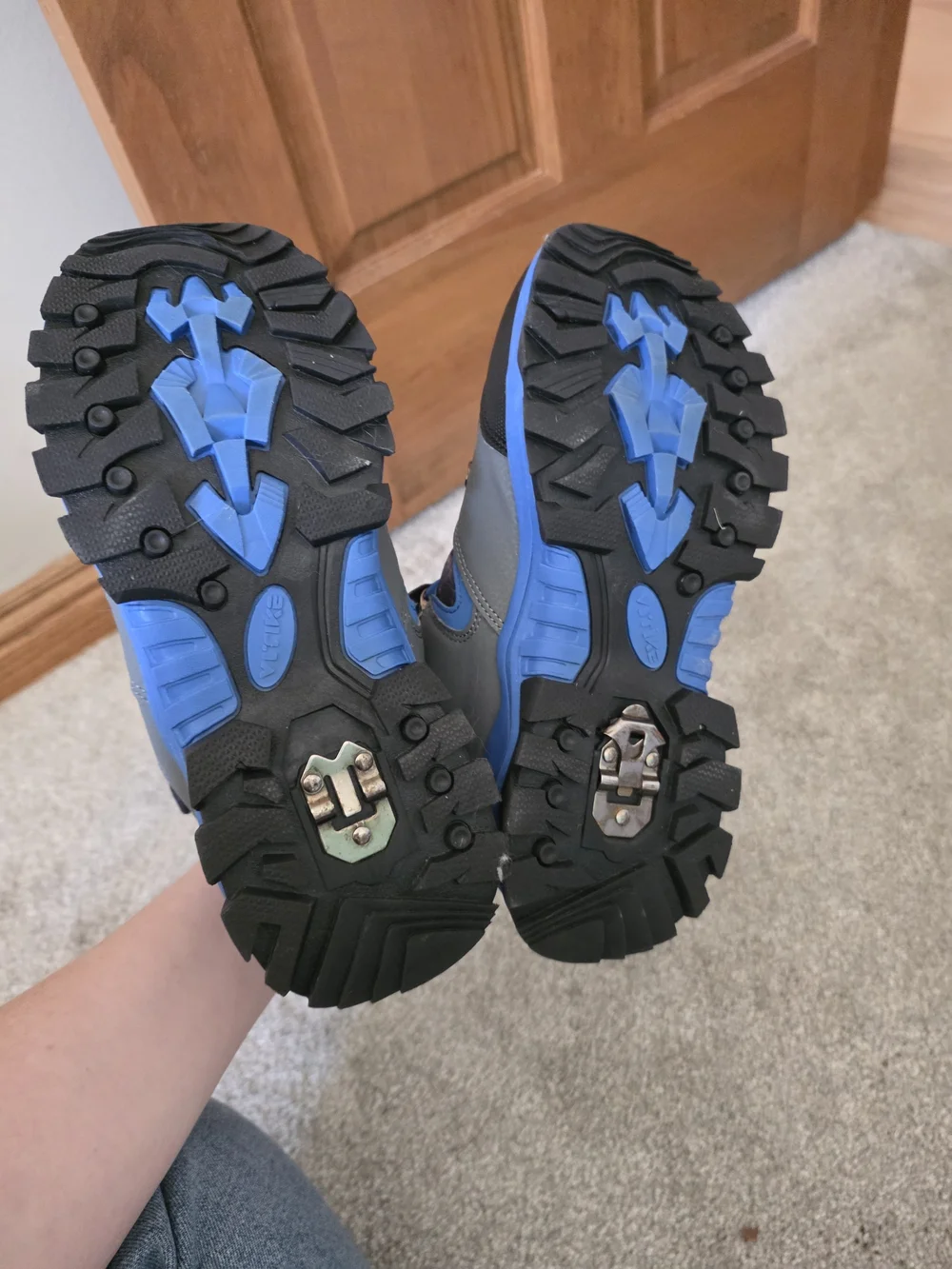 Kids Blue and Gray Outdoor Adventure Boots